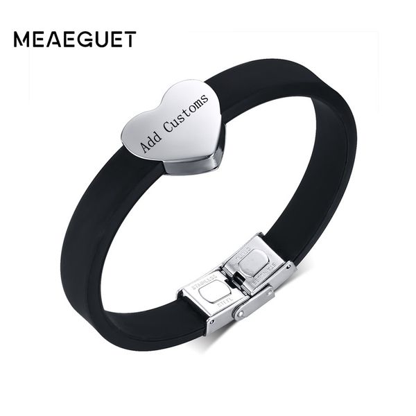meaeguet customized laser silicone id bracelet bangle personal info stainless steel heart tag bracelet men, Golden;silver
meaeguet customized laser silicone id bracelet bangle personal info stainless steel heart tag bracelet men, Golden;silver