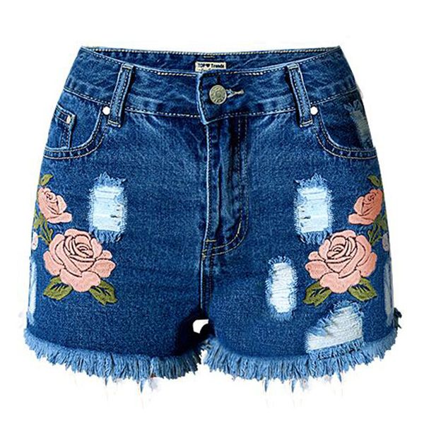 moruancle fashion women's flower embroidered short jeans summer ripped denim shorts with floral embroidery jean shorts, Blue
moruancle fashion women's flower embroidered short jeans summer ripped denim shorts with floral embroidery jean shorts, Blue