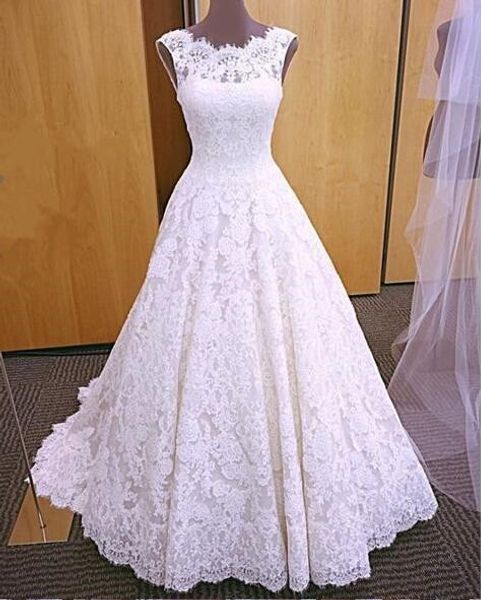 real image vintage lace wedding dresses 2019 new scoop neckline sweep train backless a-line garden bridal gowns vestios de marriage w185, White
real image vintage lace wedding dresses 2019 new scoop neckline sweep train backless a-line garden bridal gowns vestios de marriage w185, White