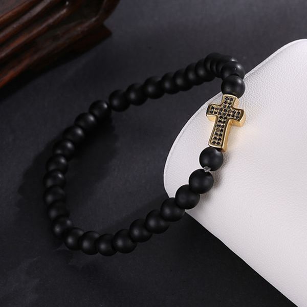 fashion 6mm frosted stone zircon cross bracelets buddha beads natural stone yoga bracelets & bangles for gift, Black
fashion 6mm frosted stone zircon cross bracelets buddha beads natural stone yoga bracelets & bangles for gift, Black