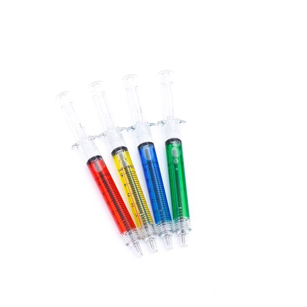 

injection type ball point pen doctor nurse gift liquid pen color random transmission, Blue;orange