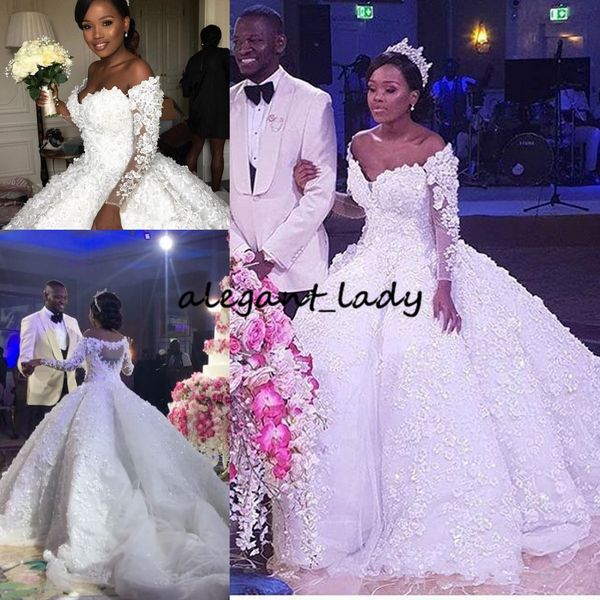 2019 plus size wedding dresses 3d floral handmade flowers lace applique beaded ravishing dubai african crystal church royal wedding gowns, White
2019 plus size wedding dresses 3d floral handmade flowers lace applique beaded ravishing dubai african crystal church royal wedding gowns, White