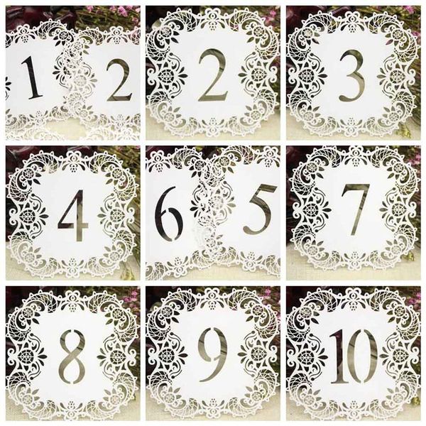 white hollow cut table number cards 1-10 wedding supplies table centerpiece decorations wedding engagement party decor
white hollow cut table number cards 1-10 wedding supplies table centerpiece decorations wedding engagement party decor