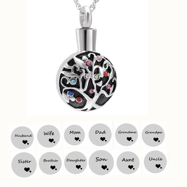 wholesale cremation urn jewelry engraved round-shaped pendant necklace stainless steel memorial funeral necklace, Silver
wholesale cremation urn jewelry engraved round-shaped pendant necklace stainless steel memorial funeral necklace, Silver