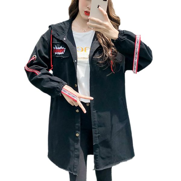 fashion bf black grey denim coat women loose letter print hoodies outerwear long winter trench coats for women 2018 jeans coats, Tan;black
fashion bf black grey denim coat women loose letter print hoodies outerwear long winter trench coats for women 2018 jeans coats, Tan;black