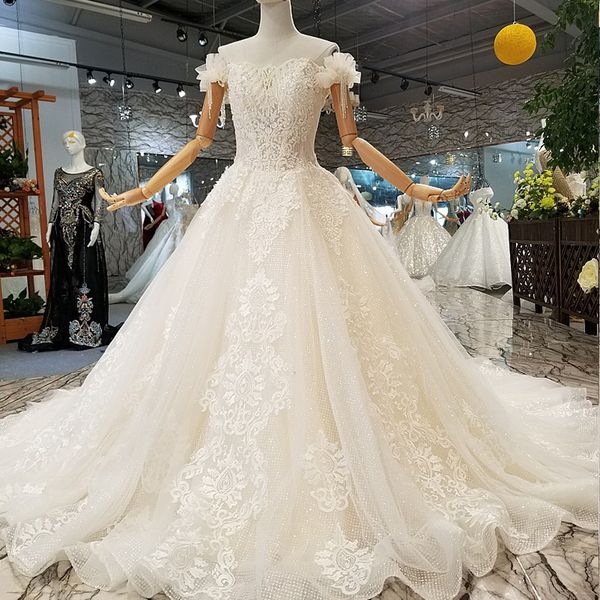 boat neck wedding gown off the shoulder ruffle sleeve a-line simple wedding dresses 2019 popular bride wedding party dress, White
boat neck wedding gown off the shoulder ruffle sleeve a-line simple wedding dresses 2019 popular bride wedding party dress, White