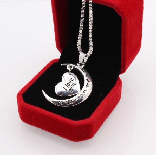 i love you moon heart love necklace gift box pack chrisrtmas for women and grils, Silver
i love you moon heart love necklace gift box pack chrisrtmas for women and grils, Silver
