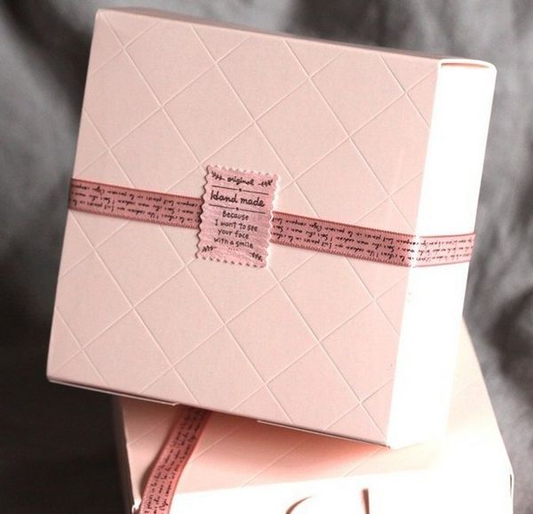 

selling fun creative retro romantic pink rhombus pattern diy fun packing box.cake box.package paper.retail great deal