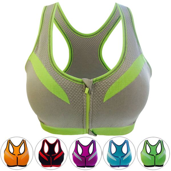 women push up sports bra front zipper female shockproof breathable running yoga gym seamless sports bra professional fitness top, White;black
women push up sports bra front zipper female shockproof breathable running yoga gym seamless sports bra professional fitness top, White;black