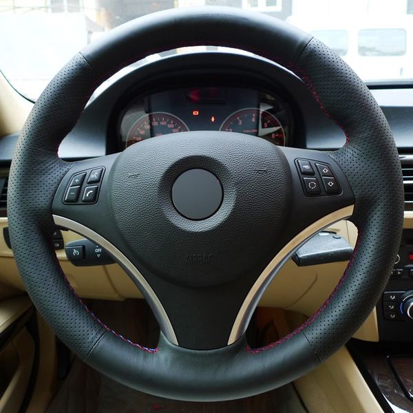 black leather diy hand-stitched car steering wheel cover for bmw e90 320i 325i 330i 335i
black leather diy hand-stitched car steering wheel cover for bmw e90 320i 325i 330i 335i