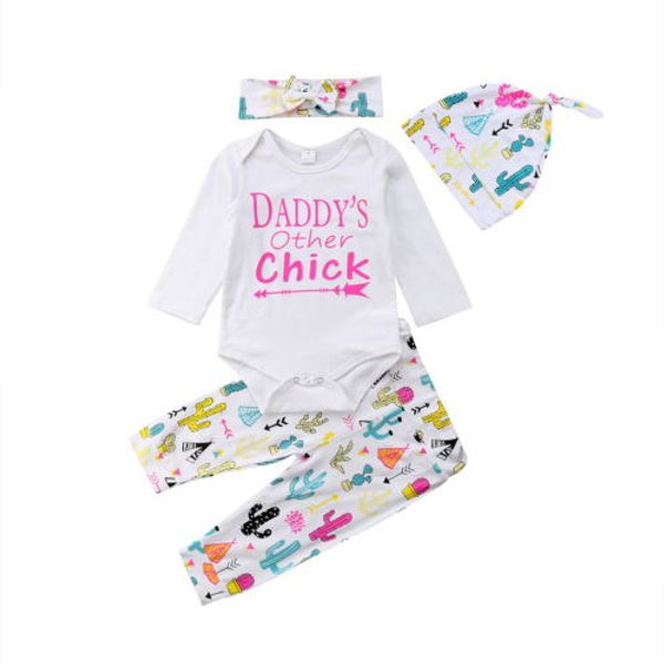 4pcs newborn infant baby girl boys outfits clothes long sleeve bodysuit pants legging size 0-24m, White
4pcs newborn infant baby girl boys outfits clothes long sleeve bodysuit pants legging size 0-24m, White