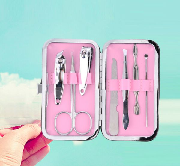 7pcs/set stainless steel nail art manicure set nail care tools with mini finger nail cutter clipper file scissor tweezers
7pcs/set stainless steel nail art manicure set nail care tools with mini finger nail cutter clipper file scissor tweezers