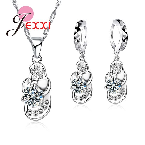 jexxi personality 925 sterling silver flip flops pendant neckalce drop earrings cubic zirconia party punk style jewelry sets
jexxi personality 925 sterling silver flip flops pendant neckalce drop earrings cubic zirconia party punk style jewelry sets