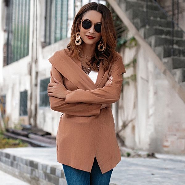 cwlsp tie up turn-down collar coat with sashes autumn woman wrap cardigan casual trench solid outwear jaqueta feminina ql4170, Tan;black
cwlsp tie up turn-down collar coat with sashes autumn woman wrap cardigan casual trench solid outwear jaqueta feminina ql4170, Tan;black