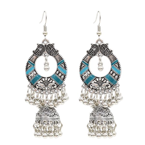 6 colors boho silver metal bells statement drop dangle earrings for women festival party jewelry
6 colors boho silver metal bells statement drop dangle earrings for women festival party jewelry