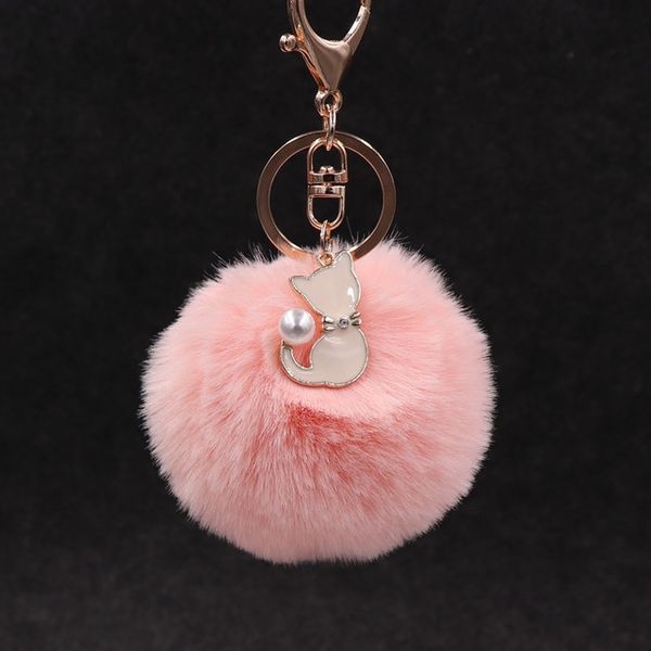 Cat Pendant Keychain Pompom Rabbit fur ball key chain fluffy pompon Keyring Women Key Holder Car Bag Charms Key ring
Cat Pendant Keychain Pompom Rabbit fur ball key chain fluffy pompon Keyring Women Key Holder Car Bag Charms Key ring