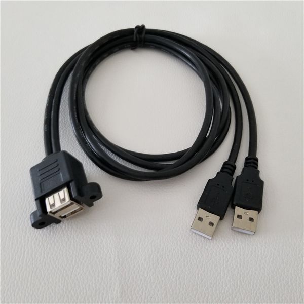 dual-port usb2.0 extension cable with screw holes panel mount usb data cable black 1m
dual-port usb2.0 extension cable with screw holes panel mount usb data cable black 1m