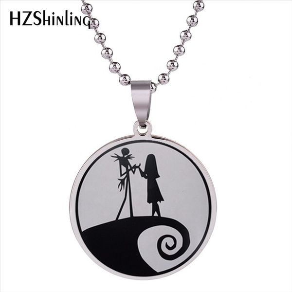 new nightmare before christmas pendant necklace sally and jack pendants stainless steel necklaces for men women fashion ss-0038, Silver
new nightmare before christmas pendant necklace sally and jack pendants stainless steel necklaces for men women fashion ss-0038, Silver