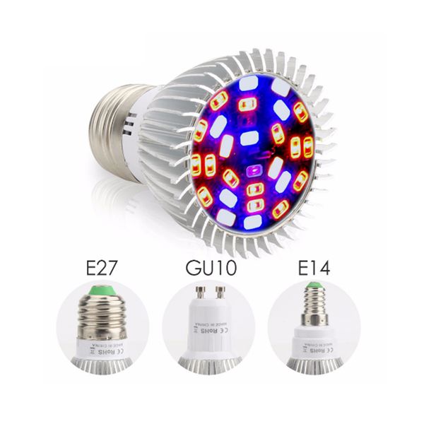 18w 28w e27 gu10 e14 led grow bulb light 28 leds smd 5730 led grow light hydroponic plant full spectrum lamp ac 85-265v
18w 28w e27 gu10 e14 led grow bulb light 28 leds smd 5730 led grow light hydroponic plant full spectrum lamp ac 85-265v