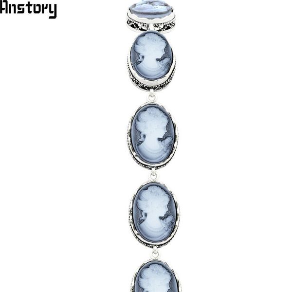 oval lady queen cameo strand bracelets for women vintage look antique silver plated fashion jewelry tb307, Black
oval lady queen cameo strand bracelets for women vintage look antique silver plated fashion jewelry tb307, Black