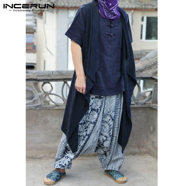 incerun 2018 new men vest stylish sleeveless vintage cotton thin long cloak hip-hop casual jacket coat cardigan chalecos s-3xl, Black;white
incerun 2018 new men vest stylish sleeveless vintage cotton thin long cloak hip-hop casual jacket coat cardigan chalecos s-3xl, Black;white