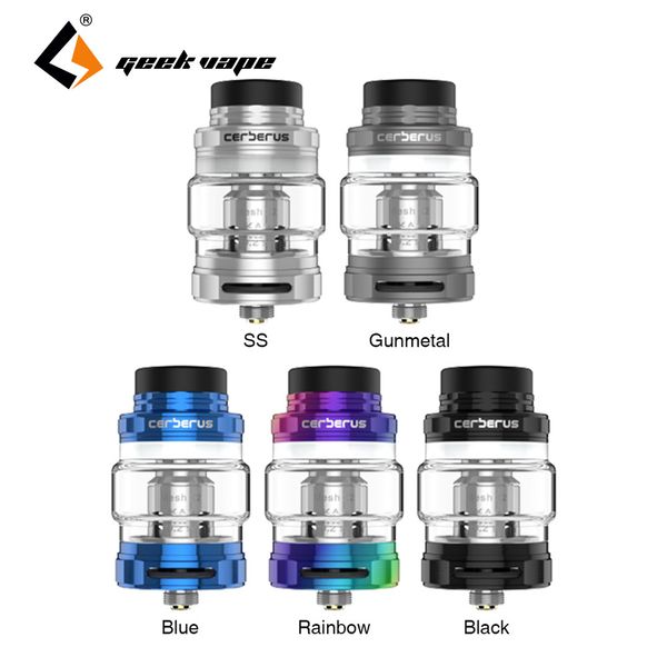 GeekVape Cerberus Subohm Tank 5.5 мл с дополнительной трубкой 4 мл Super Mesh Coil E cig Tank атомайзер
GeekVape Cerberus Subohm Tank 5.5 мл с дополнительной трубкой 4 мл Super Mesh Coil E cig Tank атомайзер