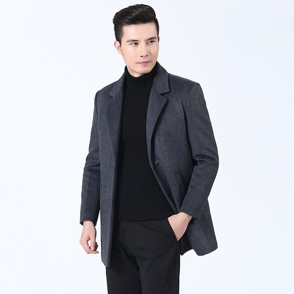 new autumn and winter high-grade men's coat business casual woolen coat wool jacket windbreaker overcoat solid color slim, Black
new autumn and winter high-grade men's coat business casual woolen coat wool jacket windbreaker overcoat solid color slim, Black