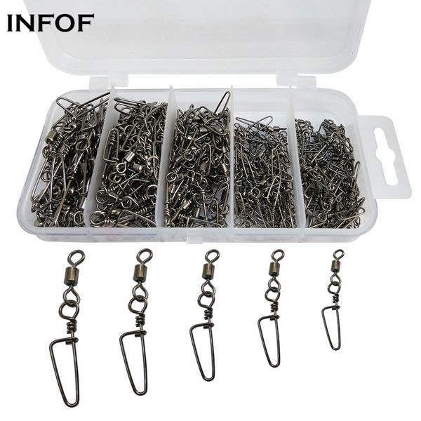 infof 230pcs/box 10boxes fishing swivels snap hook lure connector rolling swivel with coastlock snap 2#/4#/6#/8#/10# feeder fish accessory
infof 230pcs/box 10boxes fishing swivels snap hook lure connector rolling swivel with coastlock snap 2#/4#/6#/8#/10# feeder fish accessory