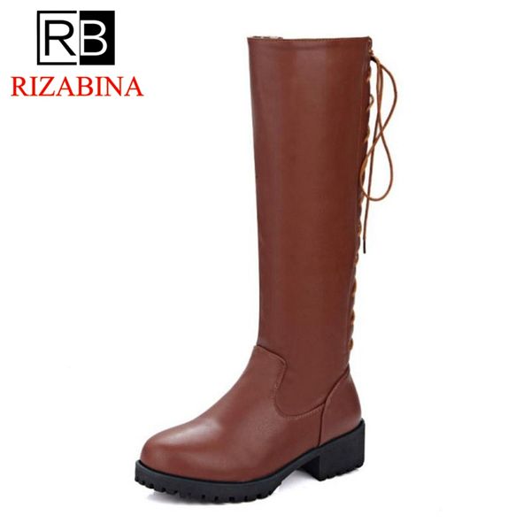 rizabina women flats boots zipper winter women knee high boots cross strap warm shoes fashion classic size 32-43, Black
rizabina women flats boots zipper winter women knee high boots cross strap warm shoes fashion classic size 32-43, Black