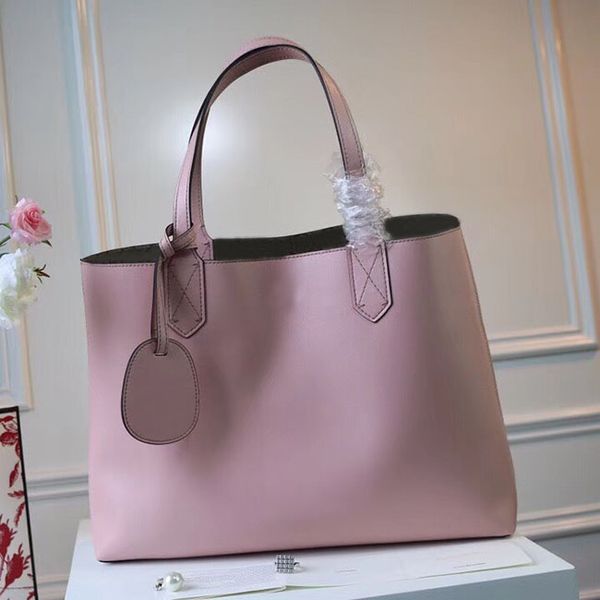 the new 2019 both inside and outside the fashion bag brand designer fashion personality leather fashion shopping bag double ba