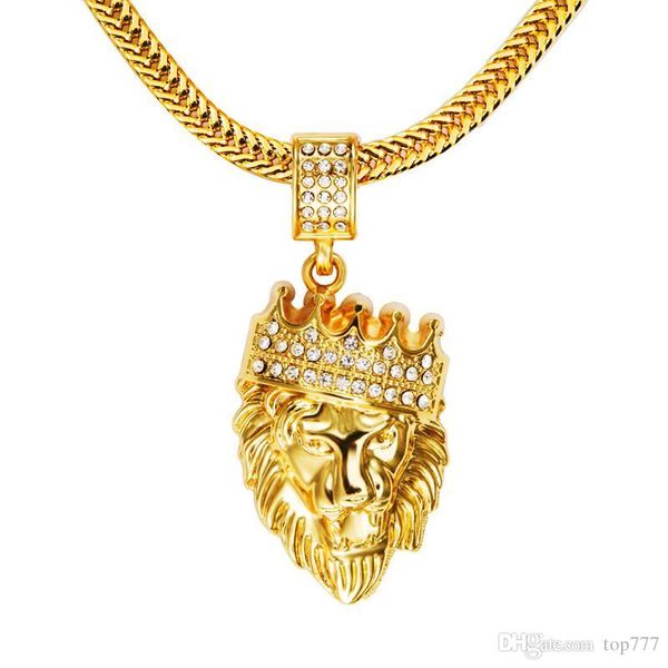 2018 Mens' Hip Hop Jewelry Iced Out Gold Fashion Bling Lion Head Pendant Men Necklace Gold Filled For Men Women Gift Present
2018 Mens' Hip Hop Jewelry Iced Out Gold Fashion Bling Lion Head Pendant Men Necklace Gold Filled For Men Women Gift Present