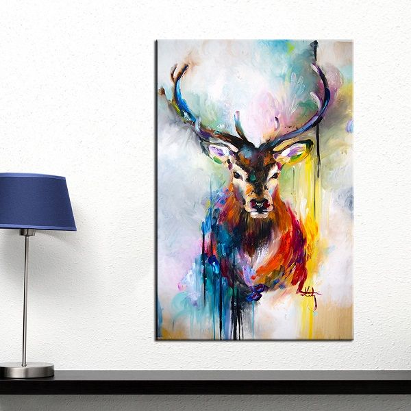handpainted & hd print modern abstract animal art oil painting deer home wall decor on thick canvas multi sizes a79
handpainted & hd print modern abstract animal art oil painting deer home wall decor on thick canvas multi sizes a79