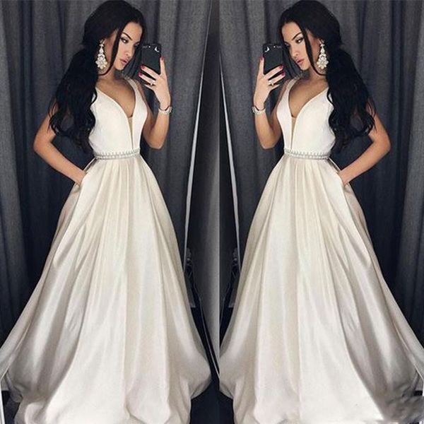 2019 Elegant Plus Size Prom Dresses A-Line Floor Length Long Formal Dress Evening Gown Beads Sash Robe De Soiree
2019 Elegant Plus Size Prom Dresses A-Line Floor Length Long Formal Dress Evening Gown Beads Sash Robe De Soiree