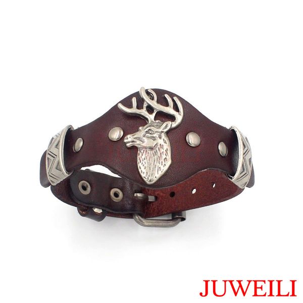 juweili jewelry retail 1x deer elk wapiti watchband design adjustable leather bracelet bangle charm lucky christmas gift, Golden;silver
juweili jewelry retail 1x deer elk wapiti watchband design adjustable leather bracelet bangle charm lucky christmas gift, Golden;silver