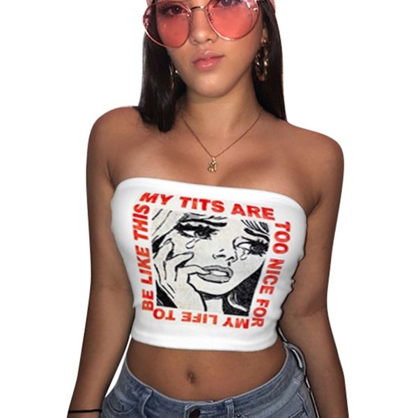 miss 2018 summer print boob tube tees white strapless bandeau woman wrapped chest streetwear cotton tank
miss 2018 summer print boob tube tees white strapless bandeau woman wrapped chest streetwear cotton tank