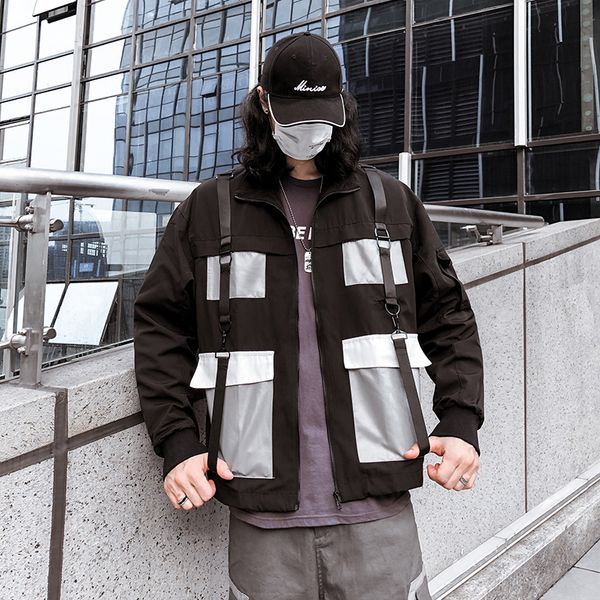 new men streetwear spliced big pocket loose cargo jacket overcoat male hip hop casual fashion outerwear coat, Black;brown
new men streetwear spliced big pocket loose cargo jacket overcoat male hip hop casual fashion outerwear coat, Black;brown