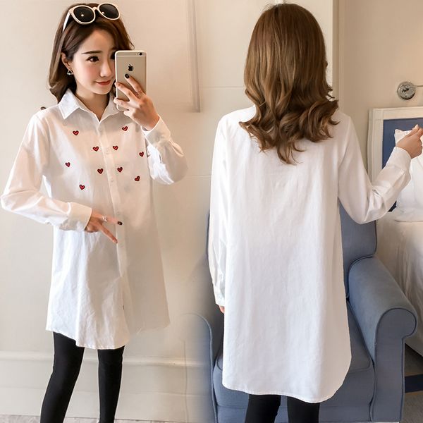 spring solid maternity clothes formal pregnancy blouses & shirts cotton fashion maternity clothing of pregnant women 2018, White
spring solid maternity clothes formal pregnancy blouses & shirts cotton fashion maternity clothing of pregnant women 2018, White