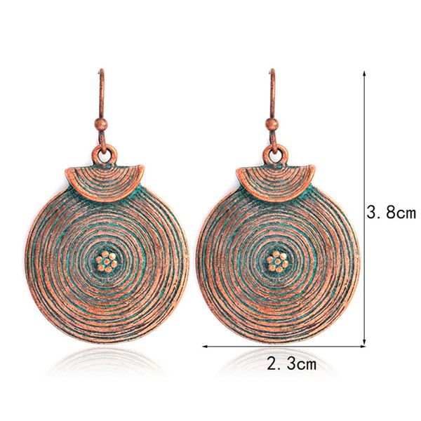 charm retro style antique copper round earring spiral pattern bohemian earring for women ethnic jewelry 2018 new arrived, Silver
charm retro style antique copper round earring spiral pattern bohemian earring for women ethnic jewelry 2018 new arrived, Silver