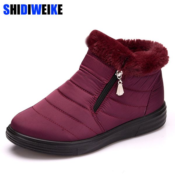 2018 winter warm faux fur snow boots fashion solid ankle boots casual women mother flats shoes woman m387, Black
2018 winter warm faux fur snow boots fashion solid ankle boots casual women mother flats shoes woman m387, Black