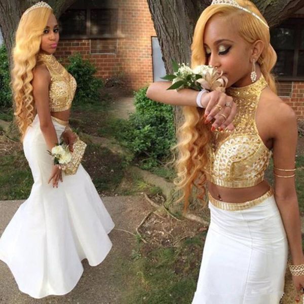 fashion white and gold evening dresses long 2018 high neck mermaid 2 piece pearls prom pageant gowns robe de soiree, Black
fashion white and gold evening dresses long 2018 high neck mermaid 2 piece pearls prom pageant gowns robe de soiree, Black