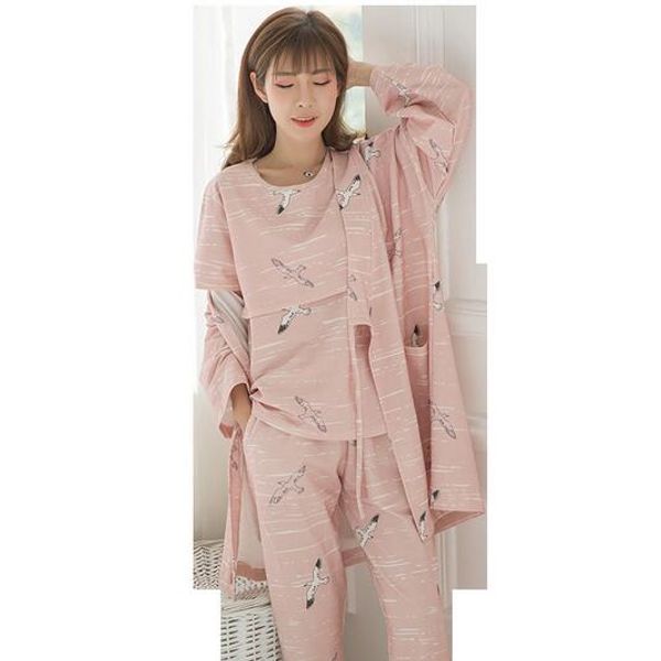 3 pcs set printed cotton maternity nursing nightwear spring autumn sleepwear for pregnant women pregnancy pajamas df663, White
3 pcs set printed cotton maternity nursing nightwear spring autumn sleepwear for pregnant women pregnancy pajamas df663, White