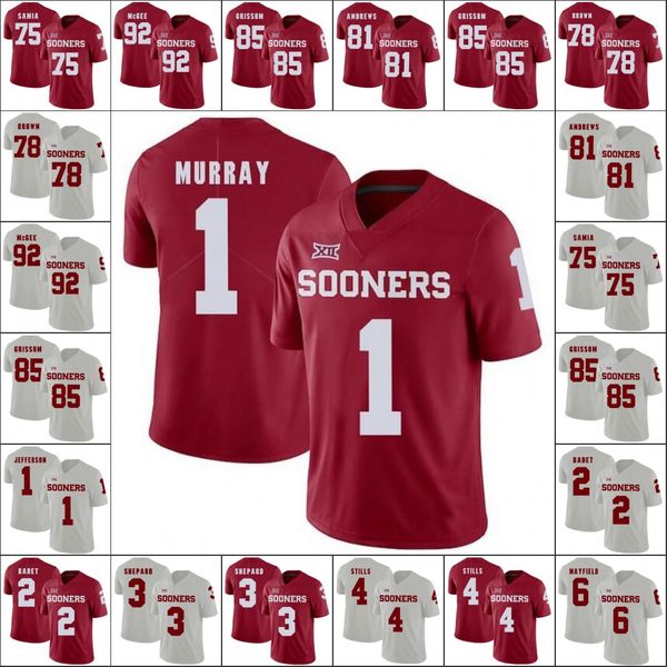 Mens Oklahoma Sooners 1 Kyler Murray 2 Jeff Badet 6 Baker Mayfield 7 Corey Nelson College Football Jersey Stitched Jerseys
Mens Oklahoma Sooners 1 Kyler Murray 2 Jeff Badet 6 Baker Mayfield 7 Corey Nelson College Football Jersey Stitched Jerseys