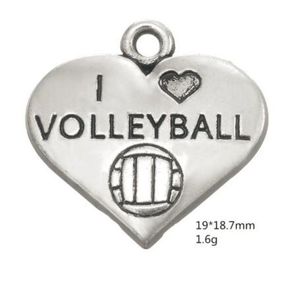 2021 antique silver plated i loce volleyball heart shaped charms sports pendants jewelry making charms other customized jewelry, Bronze;silver
2021 antique silver plated i loce volleyball heart shaped charms sports pendants jewelry making charms other customized jewelry, Bronze;silver