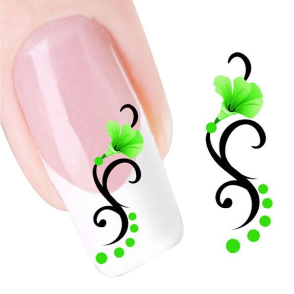 green morning glory flowers design nail tip art water transfers decal sticker dropship y906, Black
green morning glory flowers design nail tip art water transfers decal sticker dropship y906, Black