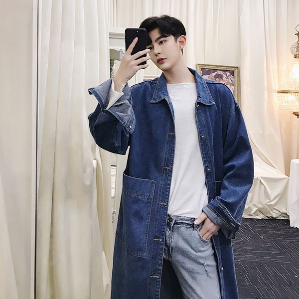 xxl men's fashion 2018 long languid ins denim trench coat men's ulzzang loose wash knee-length outerwear in autumn, Tan;black
xxl men's fashion 2018 long languid ins denim trench coat men's ulzzang loose wash knee-length outerwear in autumn, Tan;black