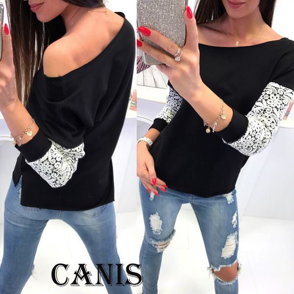 trendy women clothes casual off shoulder loose lace pullover polyester ladies long sleeve one pieces, White
trendy women clothes casual off shoulder loose lace pullover polyester ladies long sleeve one pieces, White
