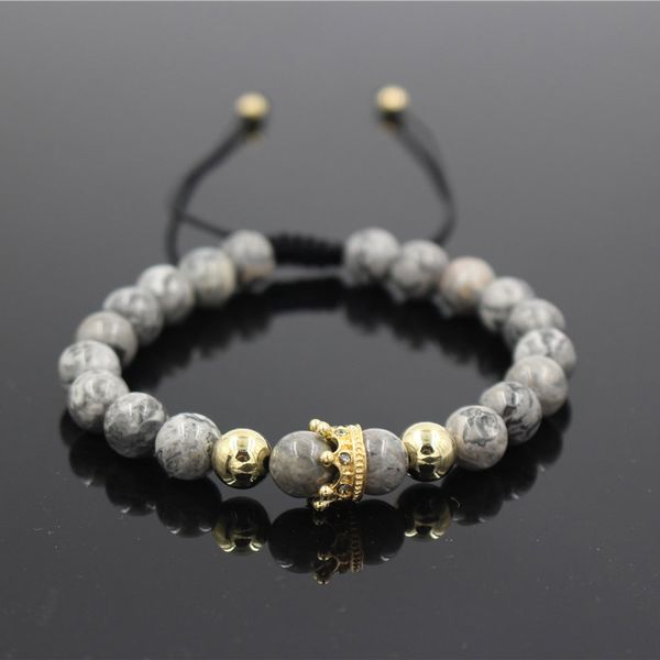 wholesale 8mm crown marble stone bead bracelet braiding macrame bracelet jewelry for men women girl gift pulseira masculina, Black
wholesale 8mm crown marble stone bead bracelet braiding macrame bracelet jewelry for men women girl gift pulseira masculina, Black