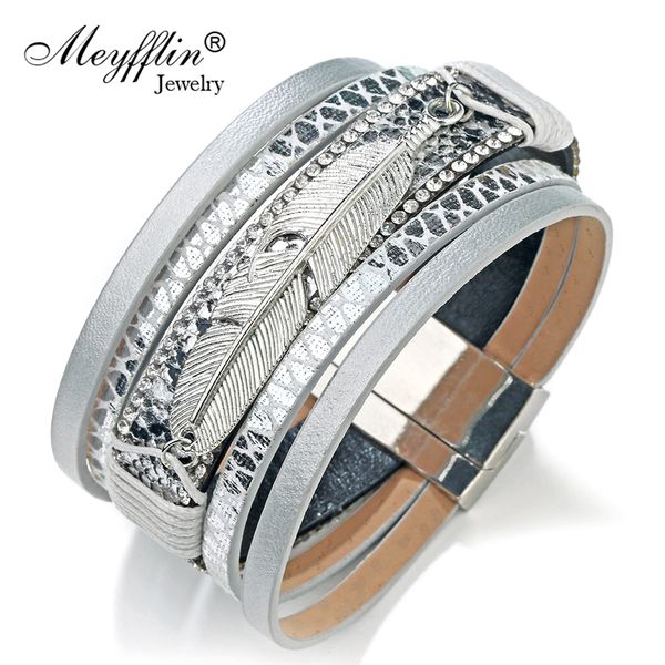 2017 fashion alloy feather leaf wide magnetic leather bracelets & bangles multilayer wrap bracelets for women men jewelry, Golden;silver
2017 fashion alloy feather leaf wide magnetic leather bracelets & bangles multilayer wrap bracelets for women men jewelry, Golden;silver
