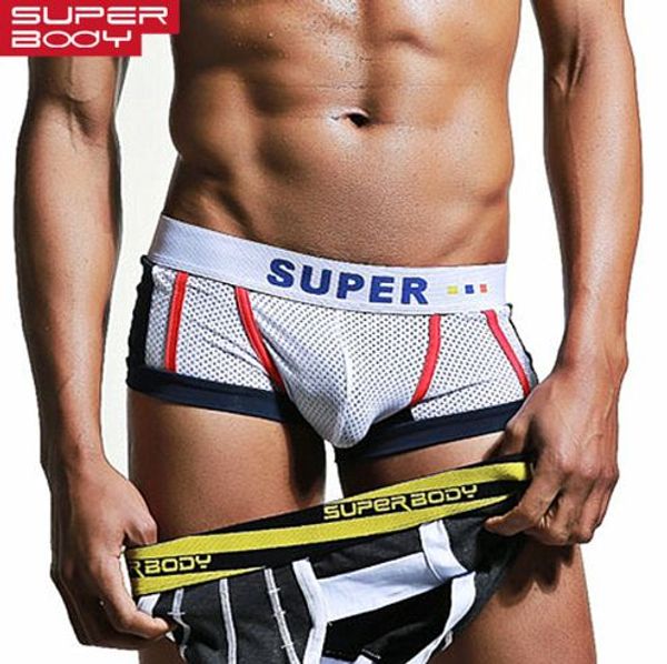 superbody 2017 new male underwear men boxer shorts u convex design men underwear boxers mesh breathable men's underpants, Black;white
superbody 2017 new male underwear men boxer shorts u convex design men underwear boxers mesh breathable men's underpants, Black;white