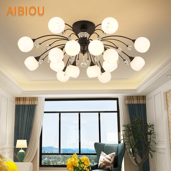 Aibiou modern led ceiling light with gla lamp hade for living room luminaire cry tal ceiling lamp 220v urface mounted light
Aibiou modern led ceiling light with gla lamp hade for living room luminaire cry tal ceiling lamp 220v urface mounted light